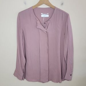 NWT Pomandere | Blush Pink Button Front Long Sleeve Blouse Size IT 40